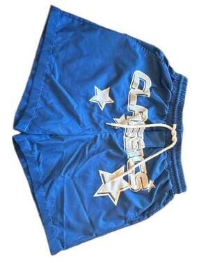 Manfinity Blue Star Print Drawstring Shorts Size S